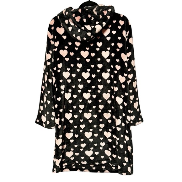 WILDFOX Oversized Plush Heart Print Long Sleeve Hooded Lounger - Picture 7 of 10
